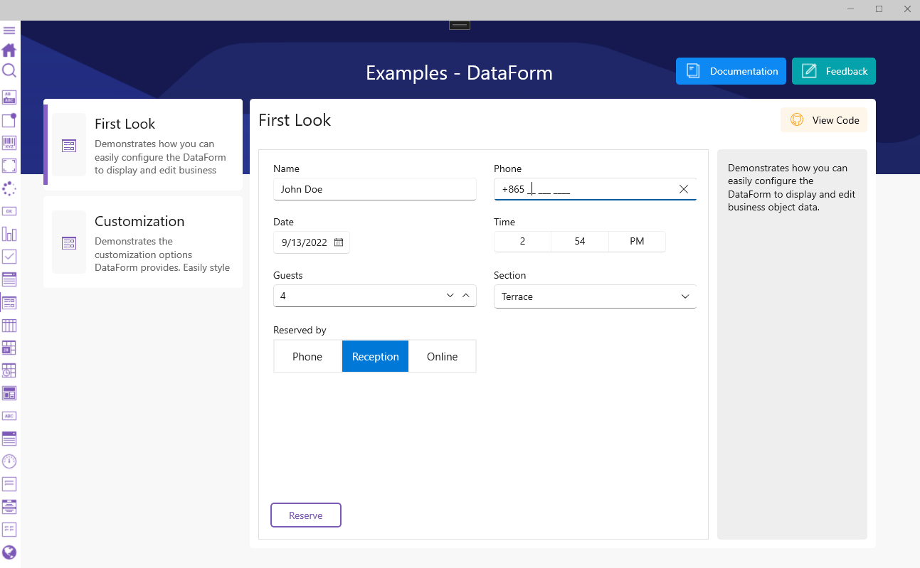 .NET MAUI DataForm