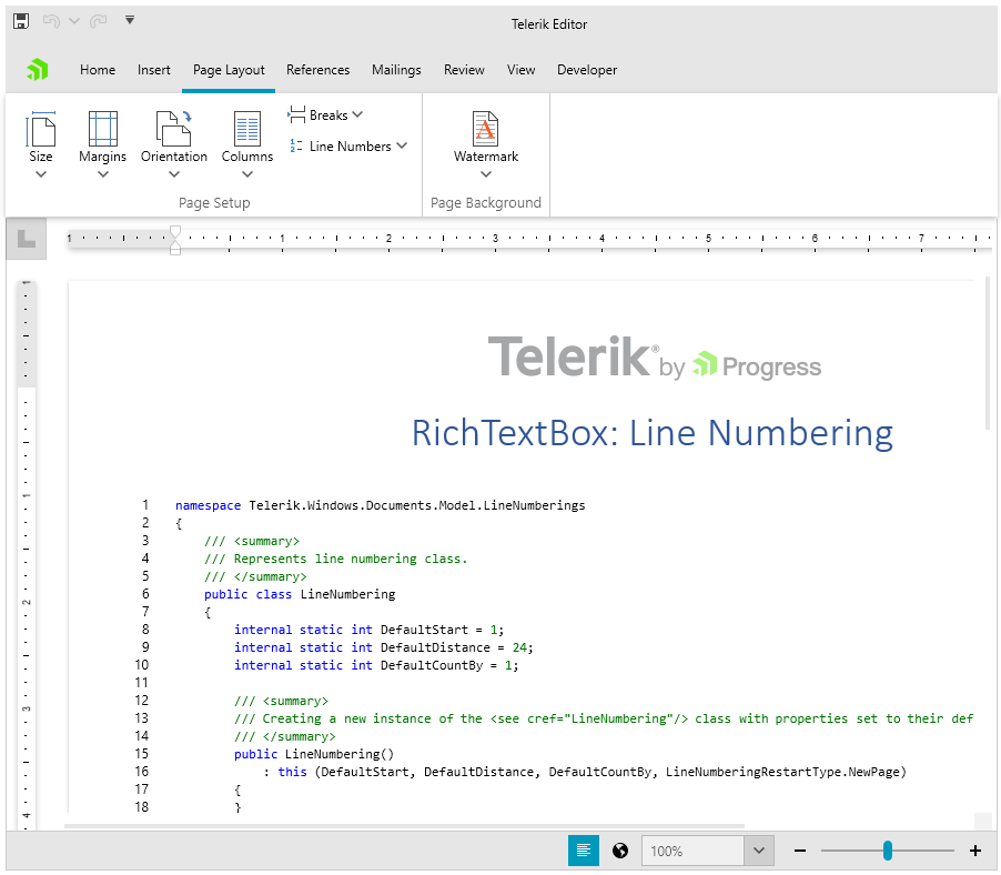 RichTextBox-LineNumbering