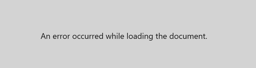 An error occurred while loading the document