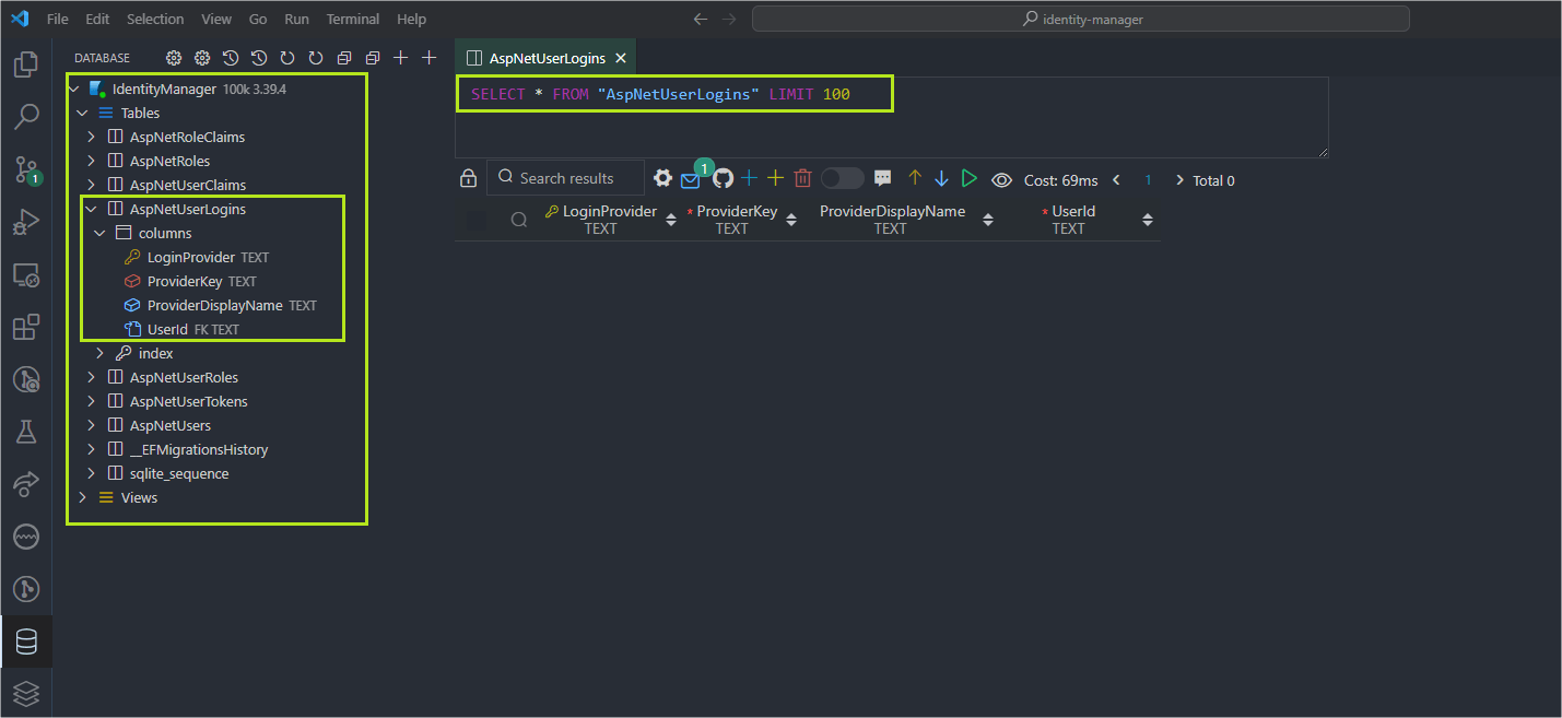 Identity database