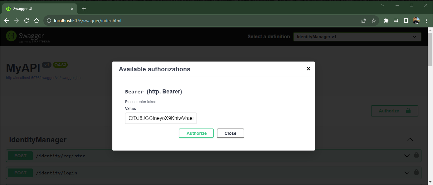 Token authorization