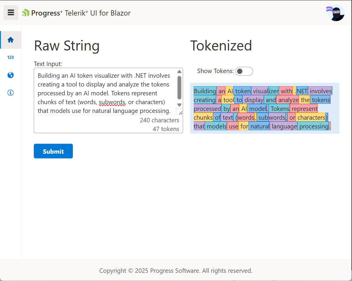 AI Token visualizer